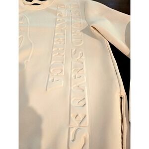 Hudson Outerwear‎ Mens Large White Embossed United States of America Sweatshirt